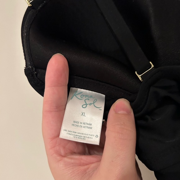 Kona Sol Black One-piece High Coverage Swimsuit - Picture 5 of 5